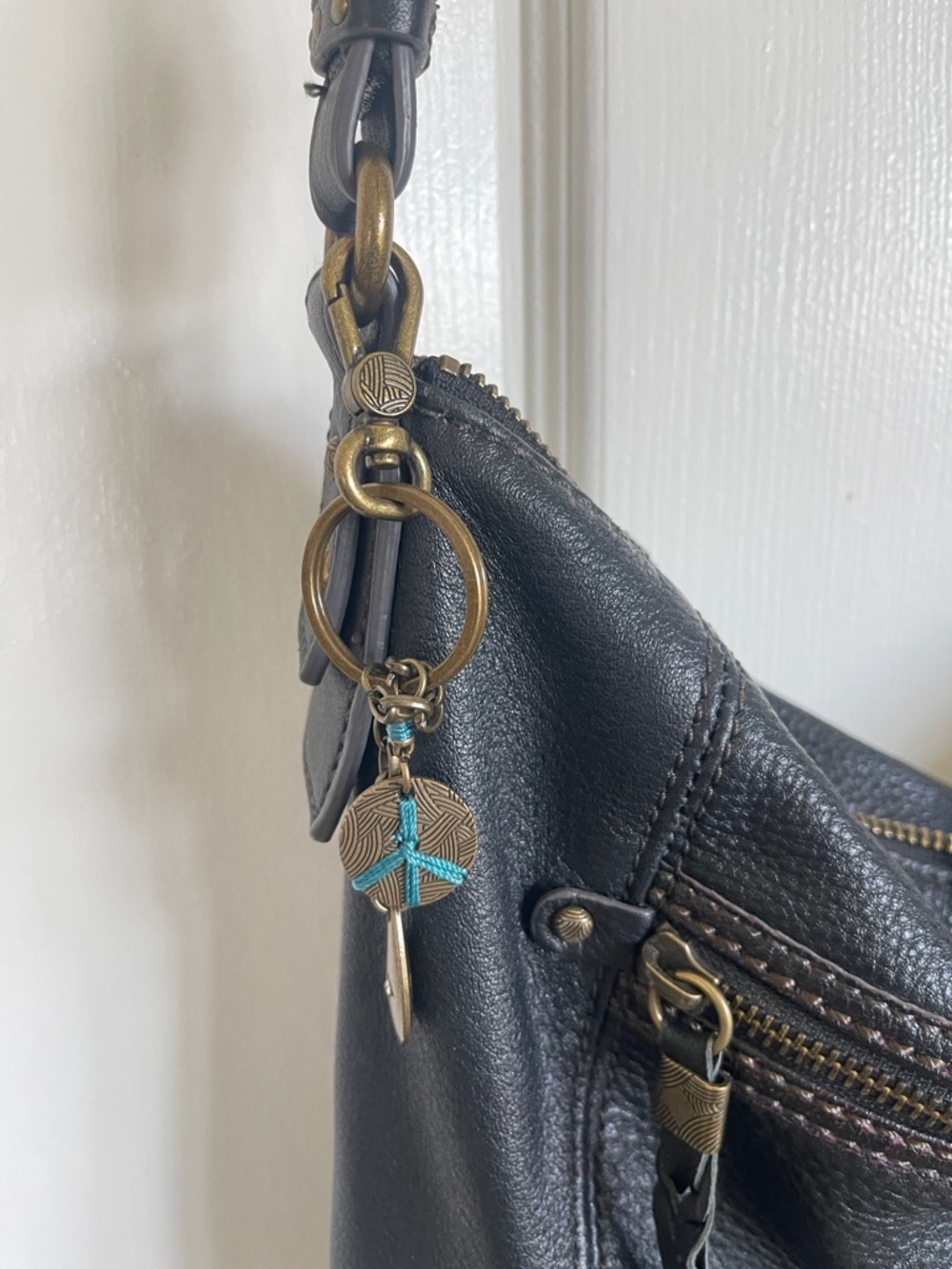The Sak Black Pebbled Leather Crossbody with Zip Pocket - Picture 3 of 6